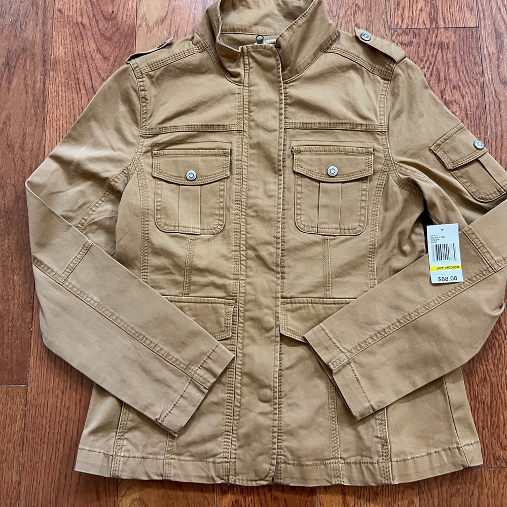 Kenzie Jeans Zip-Up Utility Jacket NWT - Picture 6 of 10